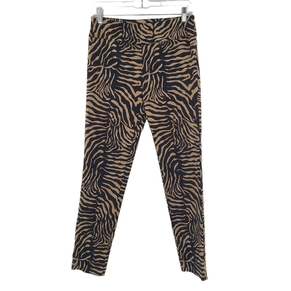 Elliott Lauren Zebra Print Pull On Pants Black And Gold Sz 6 - Picture 1 of 4